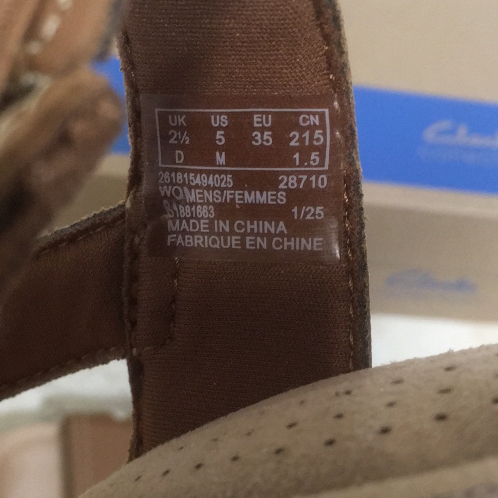 Tan/Light Brown, Clarks, Sandals (Women's 5) - Picture 8 of 11